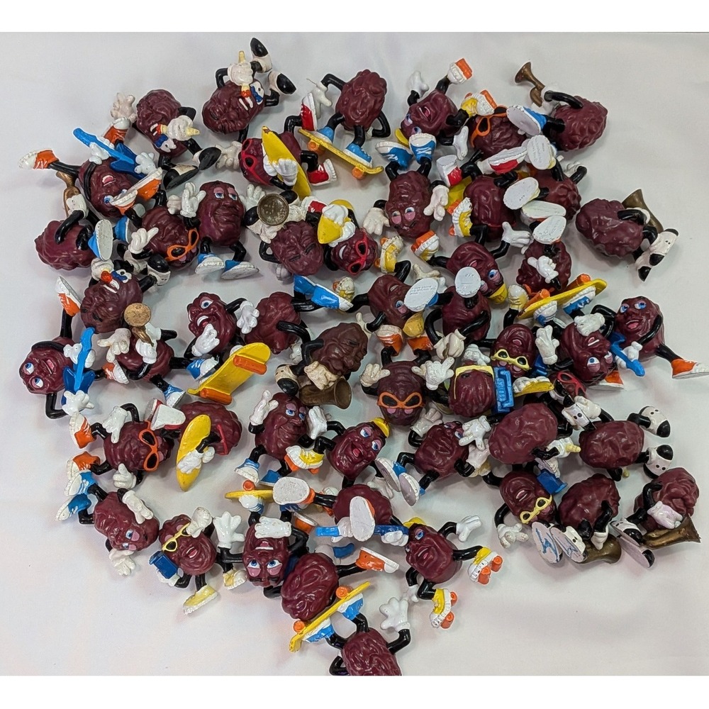 California Raisins PVC Figures Lot Vintage 80s Brown Good Bulk Collection Multi